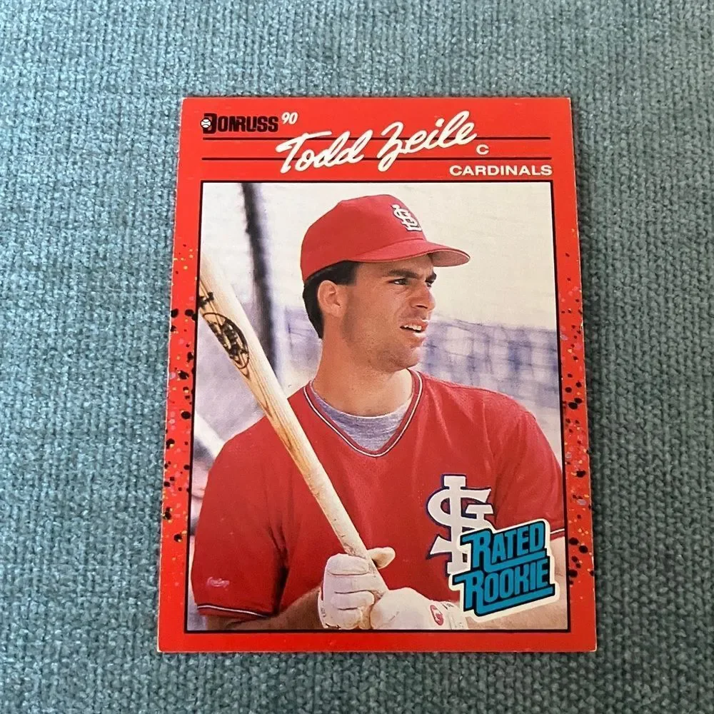 1990 Donruss St. Louis Cardinals Rated Rookie Baseball Card Trading Card